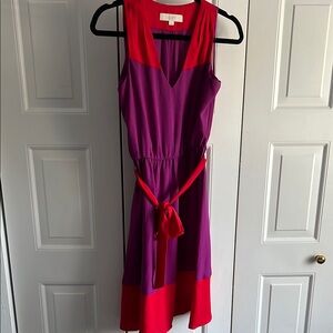 LOFT Purple and Red Women's Dress